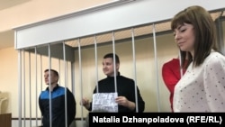 Украинские моряки в Лефортовском суде Москвы