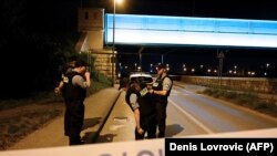  Zagreb. Barlag nokadynda duran polisiýa işgärleri. 1-nji awgust, 2019.
