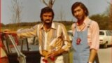 Radu Teodor și Cornel Chiriac, mânăstirea Andechs, Bavaria, 1973 (courtesy photo: CffdT& Power Play Rock)