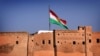 The Kurdish flag flies over the Irbil Citadel in the autonomous Kurdish region of northern Iraq.