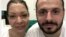 Serbia - On the break between shifts, COVID Hospital of the Clinical Center in Nis, Dr. Milena Stojanovic and technician Nikola Trajkovic. Private Archives of Physicians. April 2020