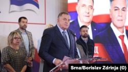 Milorad Dodik, predsjednik SNSD na konferenciji za novinare u Banjaluci, novembar 2025. 