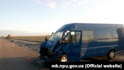 Ukraine -- Mykolaiv oblast, car accident with Belarus car involved