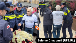 როგორც რადიო თავისუფლების ჟურნალისტი იუწყება, პოლიციელების ცნობით, ის არ დაუკავებიათ, ადგილიდან „გაარიდეს“.