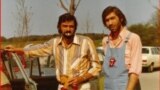 Radu Teodor și Cornel Chiriac, mânăstirea Andechs, Bavaria, 1973 (courtesy photo: CffdT & Power Play Rock)