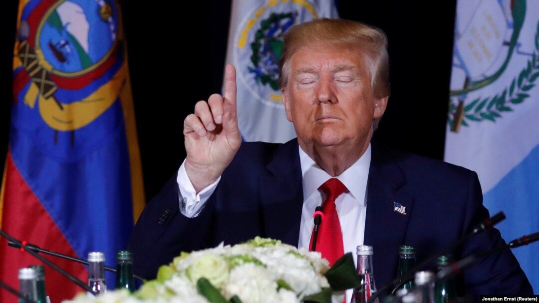U.S. President Donald Trump hosts a multilateral meeting with Western Hemisphere leaders about Venezuela during the 74th session of the United Nations General Assembly (UNGA) at U.N. headquarters in New York City, New York, U.S., September 25, 201
