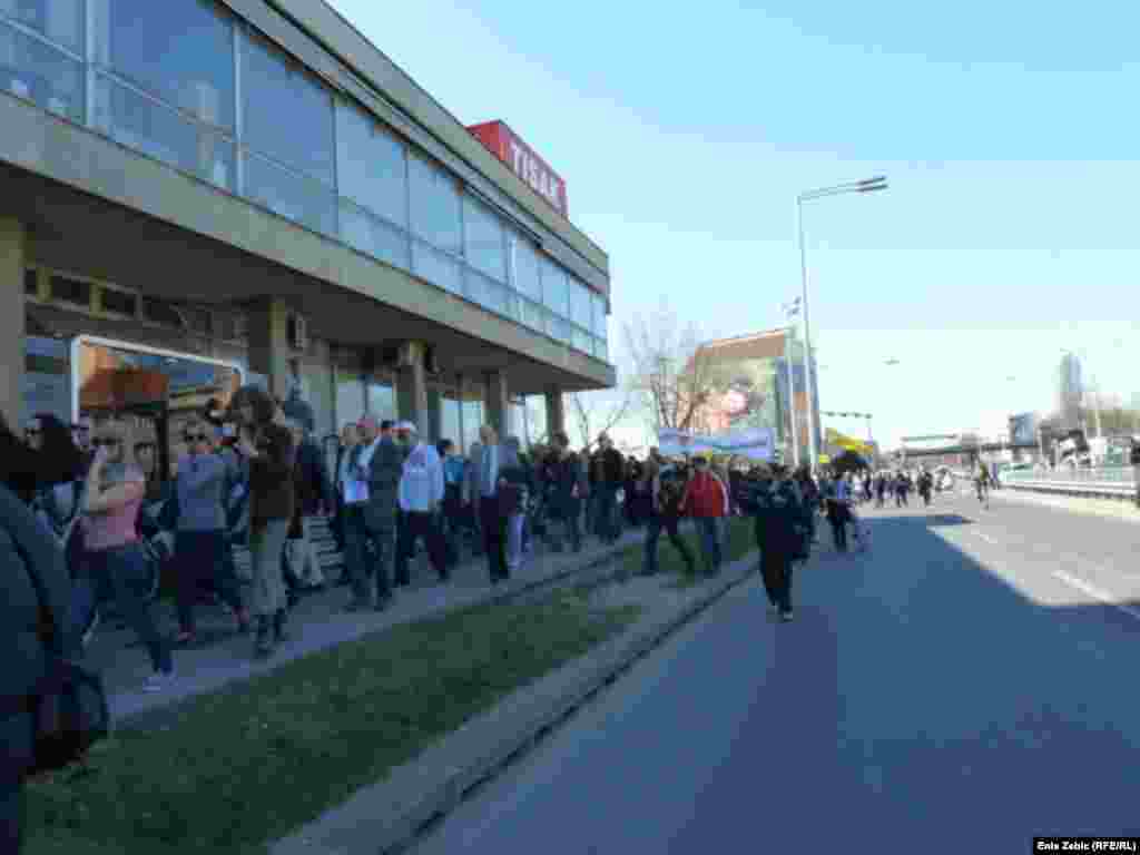 Prosvjed podrške kolegama u Večernjem listu, 25. ožujak 2011, fotografije Enis Zebić