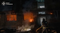 Последствия удара БПЛА по Сумам