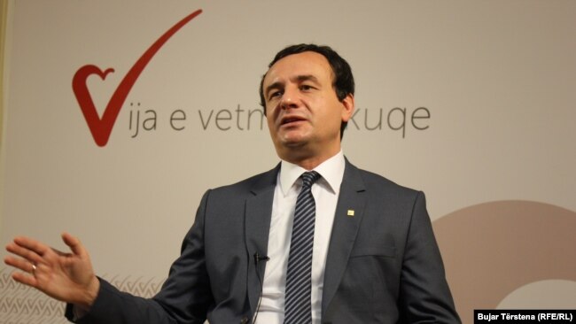 Albin Kurti, kandidat i Vetëvendosjes për kryeministër