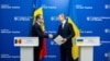 Прем'єр-міністр Молдови Василе Тофан і прем'єр-міністр України Сергій Корецький у Києві, 26 жовтня 2026 року 