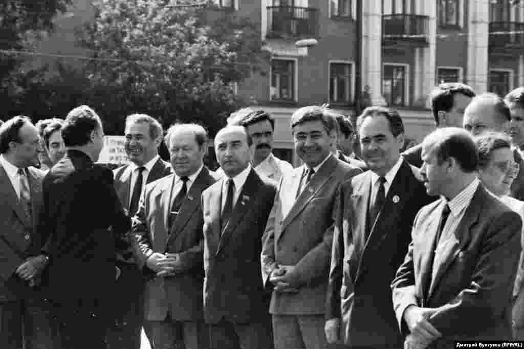 Руководители Татарстана Мухаммат Сабиров, Фарит Мухамметшин, Минтимер Шаймиев