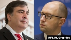 Mikheil Saakashvili və Arseniy Yatsenyuk