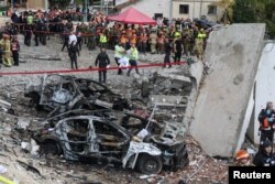 Последствия иранского удара в Бейт-Шемеше (Израиль)