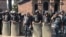 Armenia - Riot police lined up in a square in Ijevan, July 18, 2019. 