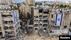 تصویری از حملات پهپادی ایران به شهر «عراد» در اسرائیل