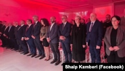 Përfaqësues të partive shqiptare në tubimin e “Koalicionit Shqiptar” në Samolicë. Tetor, 2026.