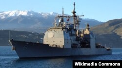 Американский крейсер «Монтерей» принимал участие в учениях Sea Breeze в Черном море в 2011 году, иллюстрационное фото