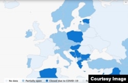 Harta UNESCO a situației școlilor la 1 aprilie