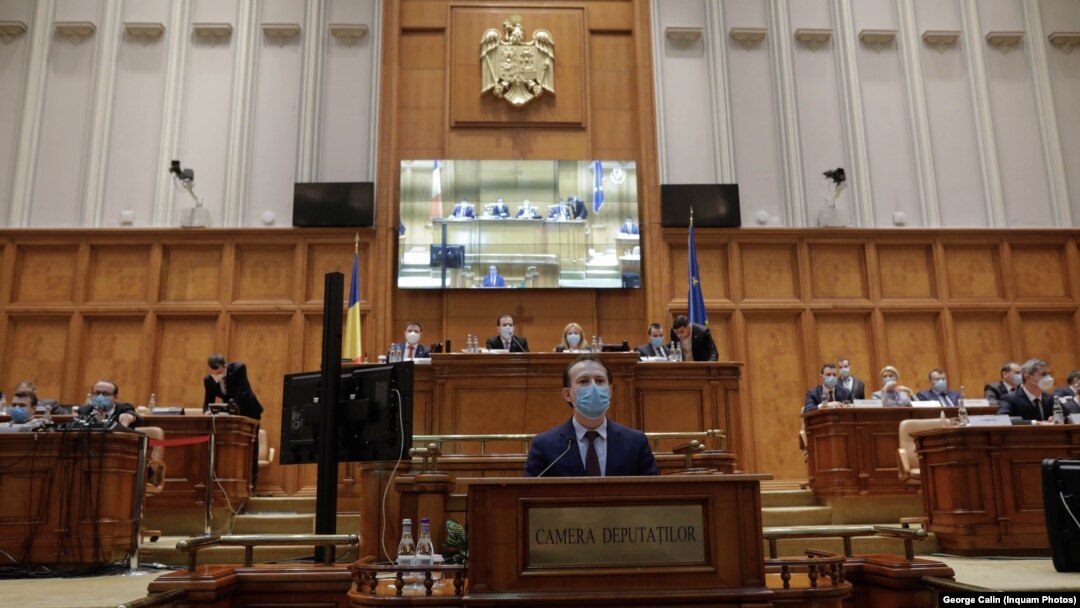 România - premierul desemnat Florin Cîțu, înaintea votului de învestire din parlament