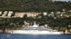 A yacht belonging to Russian billionaire Roman Abramovich moored on the French Riviera