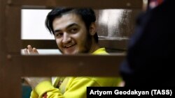Activist Samariddin Radzhabov at a court hearing in Moscow earlier this year. 