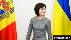 Maia Sandu, în vizită la Kiev, pe când deținea funcția de prim-minsitru, 11 iulie 2019