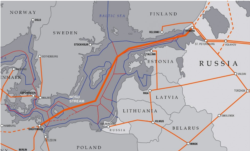 Маршрут газопровода "Северный поток – 2" в акватории Балтийского моря