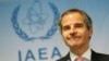 International Atomic Energy Agency (IAEA) Director General Rafael Grossi addresses the media after a board of governors meeting at the IAEA headquarters in Vienna, June 15, 2020