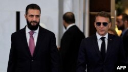 Əş-Şəraa və Makron Dəməşqdəki iqtisadi forumda