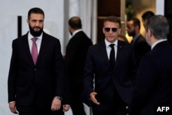 Udhëheqësi sirian, Ahmed al-Sharaa dhe ai francez, Emmanuel Macron. 7 korrik 2026.