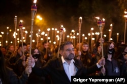 Траурная процессия в память о жертвах геноцида. Ереван, 24 апреля 2021 года
