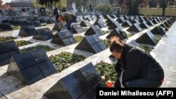 Timișoara, cimitirul eroilor revoluției din decembrie 1989. 