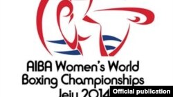 Логотип проходящего в Южной Корее чемпионата мира по боксу среди женщин.