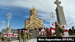 Перезахоронение погибших во время грузино-абхазской войны, октябрь 2017 г. 