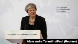 Тереза Мэй выступает с речью по вопросам Брекзита, Флоренция, 22 мая 2017 года