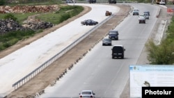 Armenia - A highway west of Yerevan is expanded and upgraded by a Spanish firm, 15May2015.
