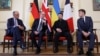 German Chancellor Friedrich Merz, British Prime Minister Keir Starmer, Ukrainian President Volodymyr Zelenskyy, and French President Emmanuel Macron meet at 10 Downing Street in London on December 8.