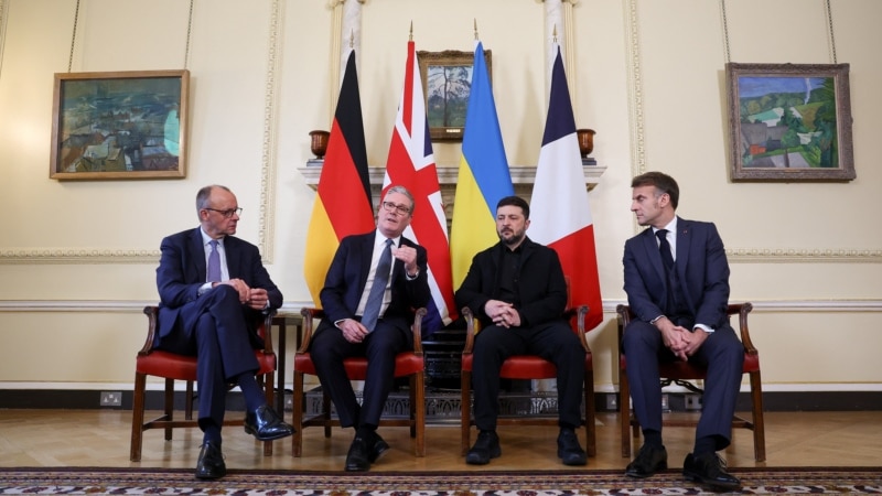 ზელენსკი ლონდონში ხვდება სტარმერს, მაკრონსა და მერცს