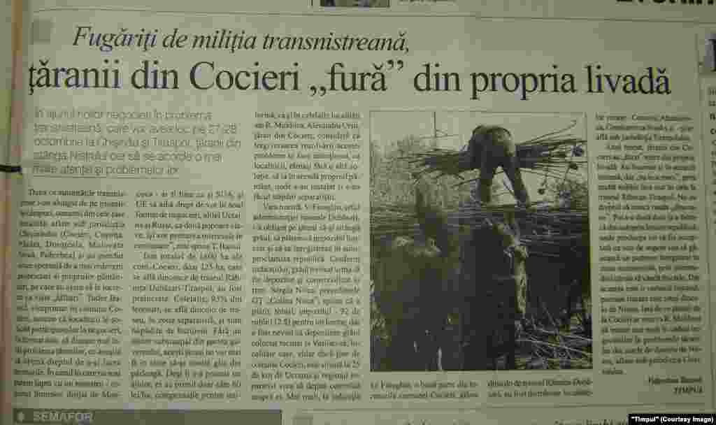 &quot;Timpul&quot;, 26 octombrie 2005, ţărani din Dubăsari