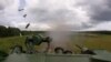 BTR 80 firing 30mm cannon