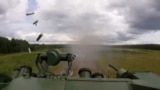BTR 80 firing 30mm cannon