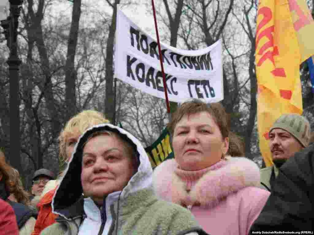 Мітинг підприємців проти нового Податкового кодексу біля Верховної Ради, 18 листопада 2010 р.