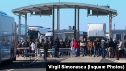 Vama Nădlac, în luna martie, în ziua când a intrat în vigoare starea de urgență.