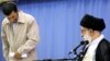 Iran - Mahmud Ahmadinejad pays respect to Ayatollah Ali Khamenei, Supreme leader, 30Jun2007