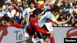 صحنه ای از بازی کره جنوبی و آرژانتین