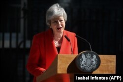 Премьер-министр Великобритании Тереза Мэй объявляет о своей отставке. Лондон, 24 мая 2019 года
