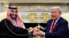US President Donald Trump meets Saudi Crown Prince Mohammed bin Salman at the White House in Washington in November 2025.