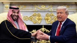 بن سلمان در دفتر کار ترامپ در کاخ سفید