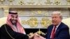 US President Donald Trump (left) meets Saudi Crown Prince Muhammad bin Salman at the White House in Washington on November 18. 