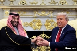 Мухаммед бин Салман и Дональд Трамп в Овальном кабинете Белого дома. Вашингтон, 18 ноября 2025 года